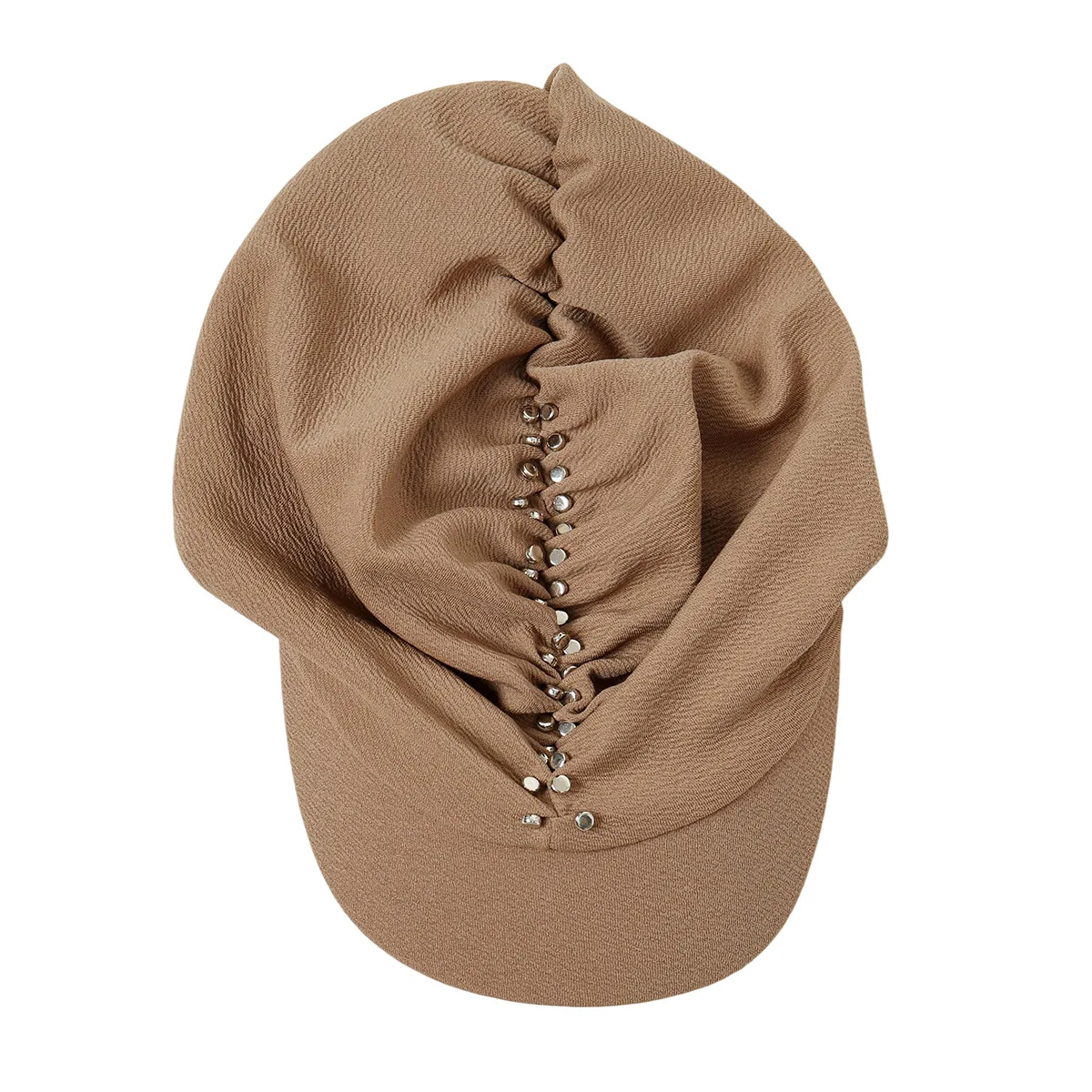 Moslim Vrouwen Brede Rand Hoed Diamanten Tulband Vizier Hoeden Baseball Cap Mode Geplooide Hoofddoek Motorkap Haaruitval Hoofddeksels Outdoor