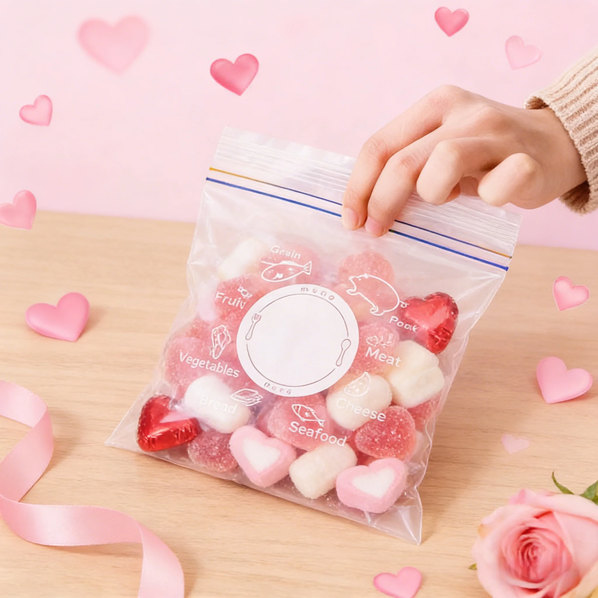27*28.5cm 50 pieces Thickened Plastic Sealed Ziplock Bags – New PE Material, Leakproof, Heavy-Duty, Universal Packaging
