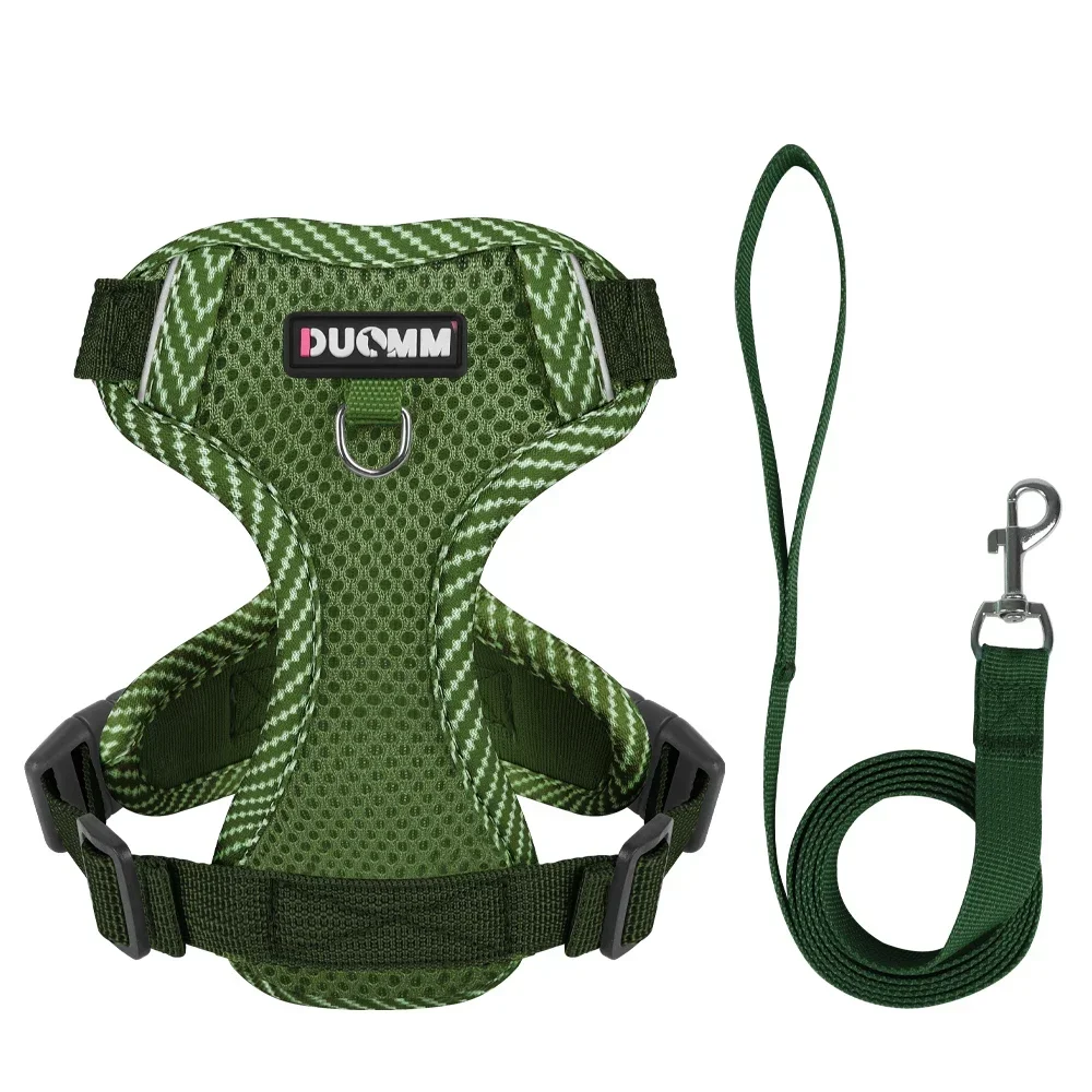 Reflective Breathable Dog Harness And Leash Set For Small Dogs_voghion.com
