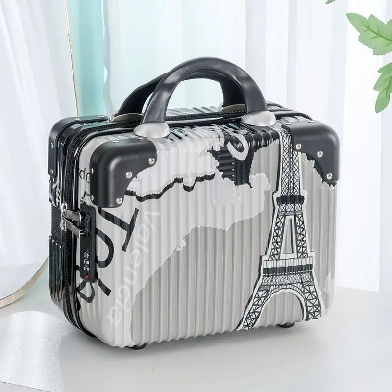 Good-looking, Large-capacity, Convenient Storage Bag: Retro Simple Suitcase, 14-inch Cosmetic Case for Women