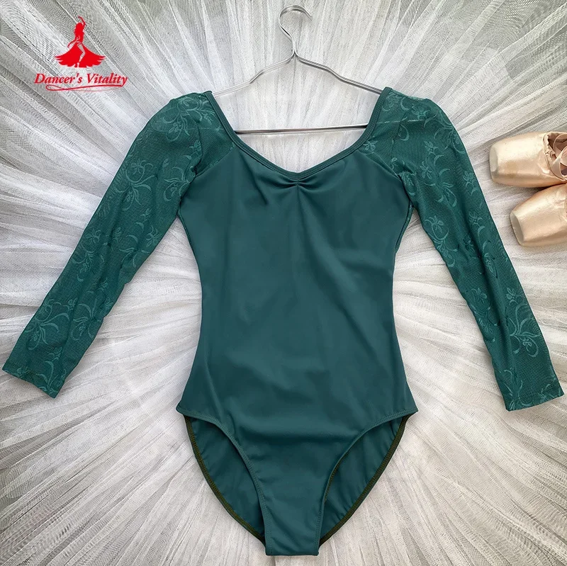 

Ballet Dance Leotard Dance Practice Suit Female Adult Long Sleeved Ballet Bodysuit One Piece Gymnastic Yoga Suit Ballet Leotarts