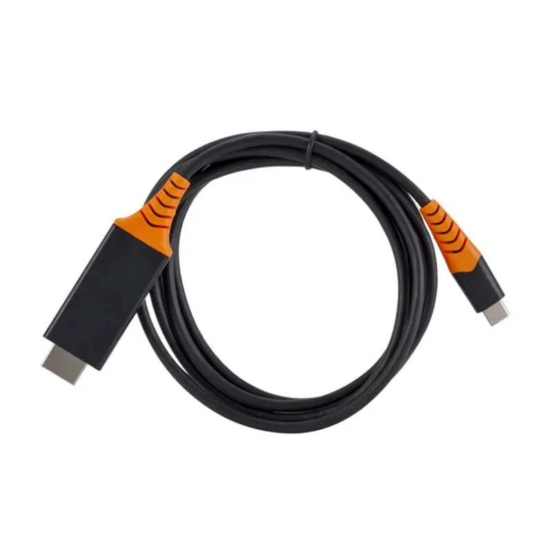 Adaptador de Cable USB tipo C macho a HDMI macho 4K, 2m, 6,5 pies, Thunderbolt 3, para HUAWEI MATE, Macbook pro, Samsung galaxy S9