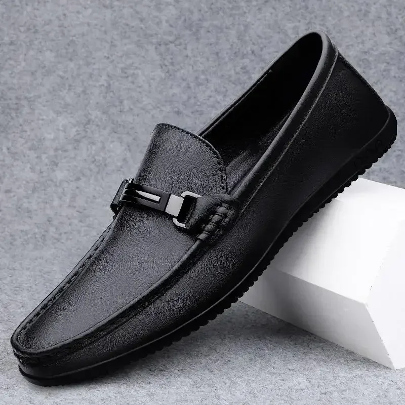 

Men's Shoes Men's Moccasins Genuine Leather Soft Leather Casual Shoes Summer Breathable One Pedal Loafers