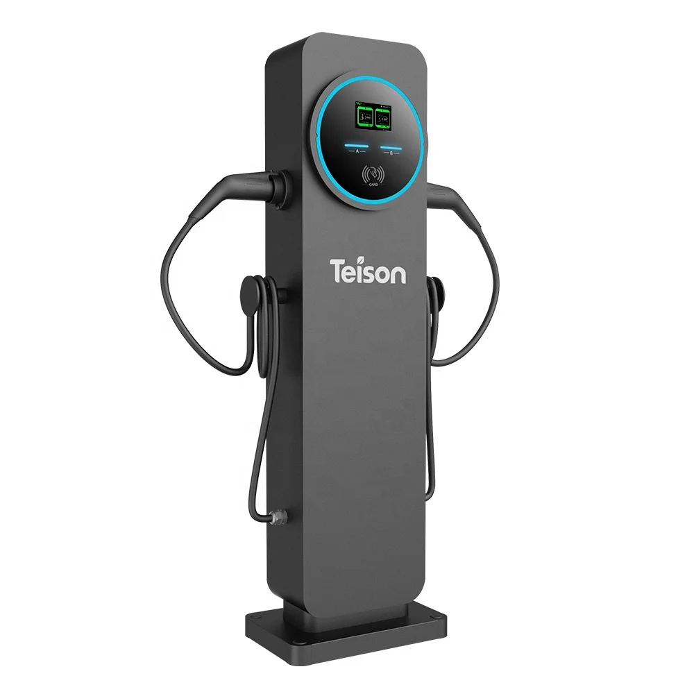 Teison 11kw Outdoor type 2 EV charger with Double Charger Dual Plug EV Charging Station