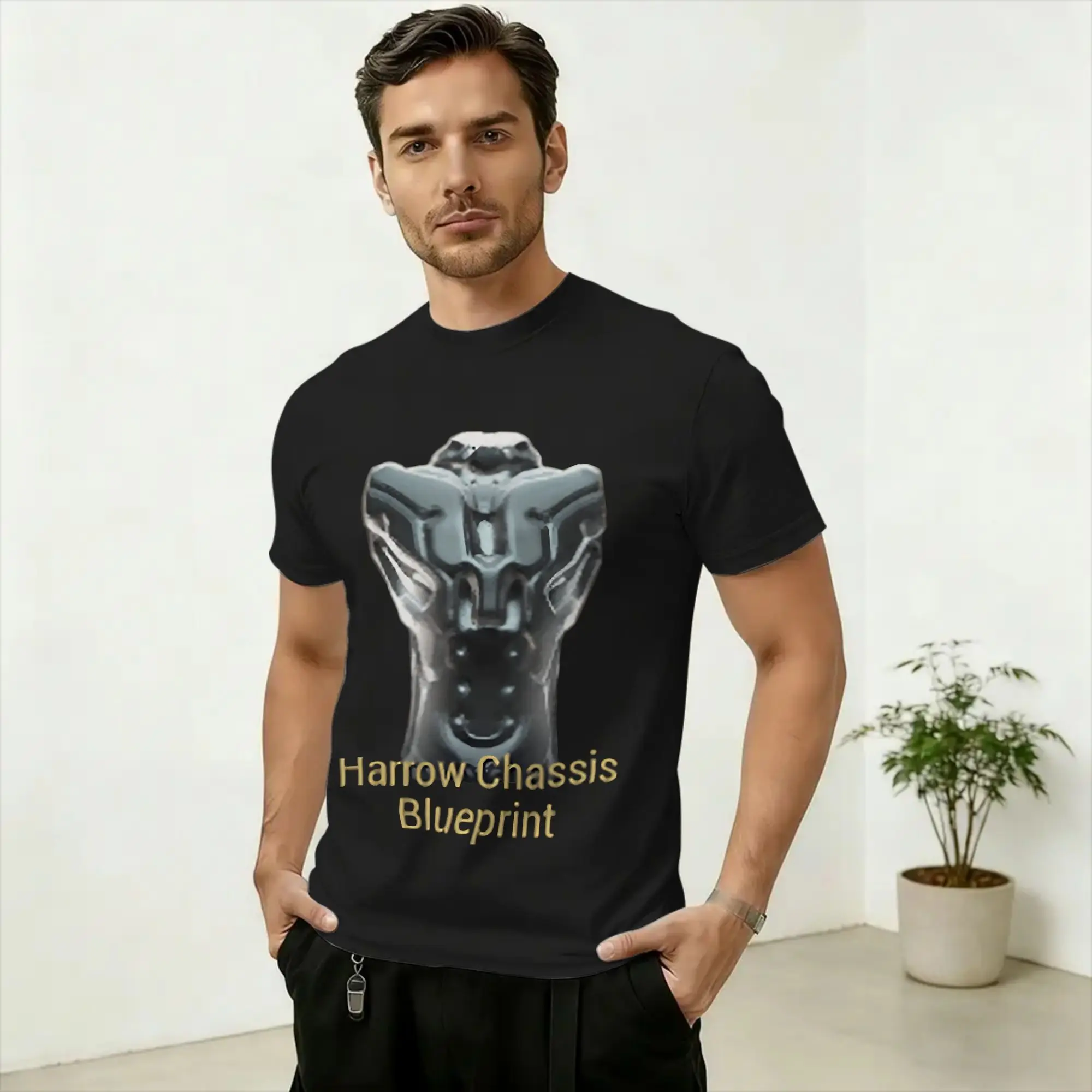 Harrow Chassis Blueprint 100% Cotton T Shirt For Mens Summer Y2K T Shirts O Neck Harajuku Tees Plus Size Dropshipping Clothes