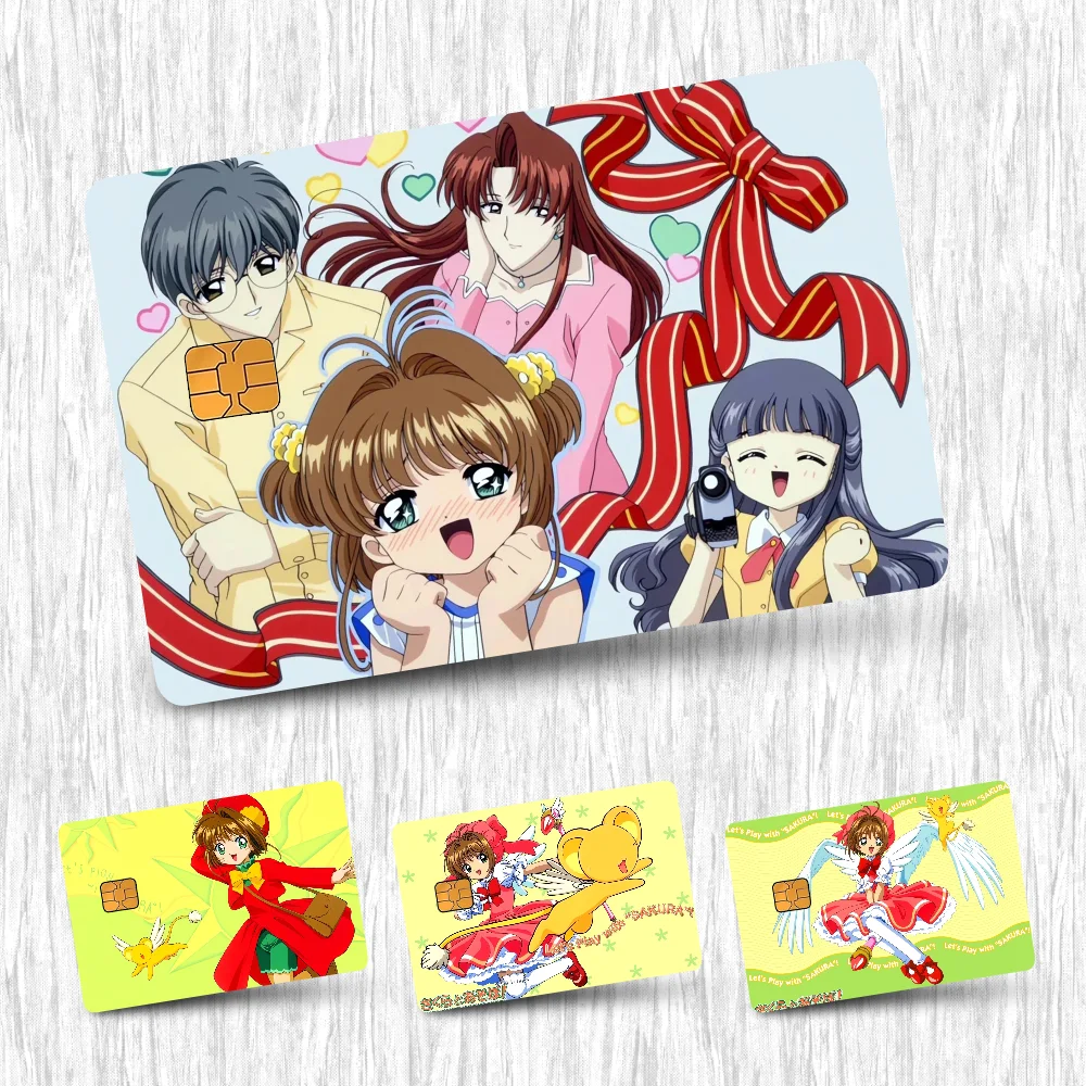 Cardcaptor Sakura CUte Card Stickers Credit Card DIY Card Protector Stickers Waterproof Film Skin Cover