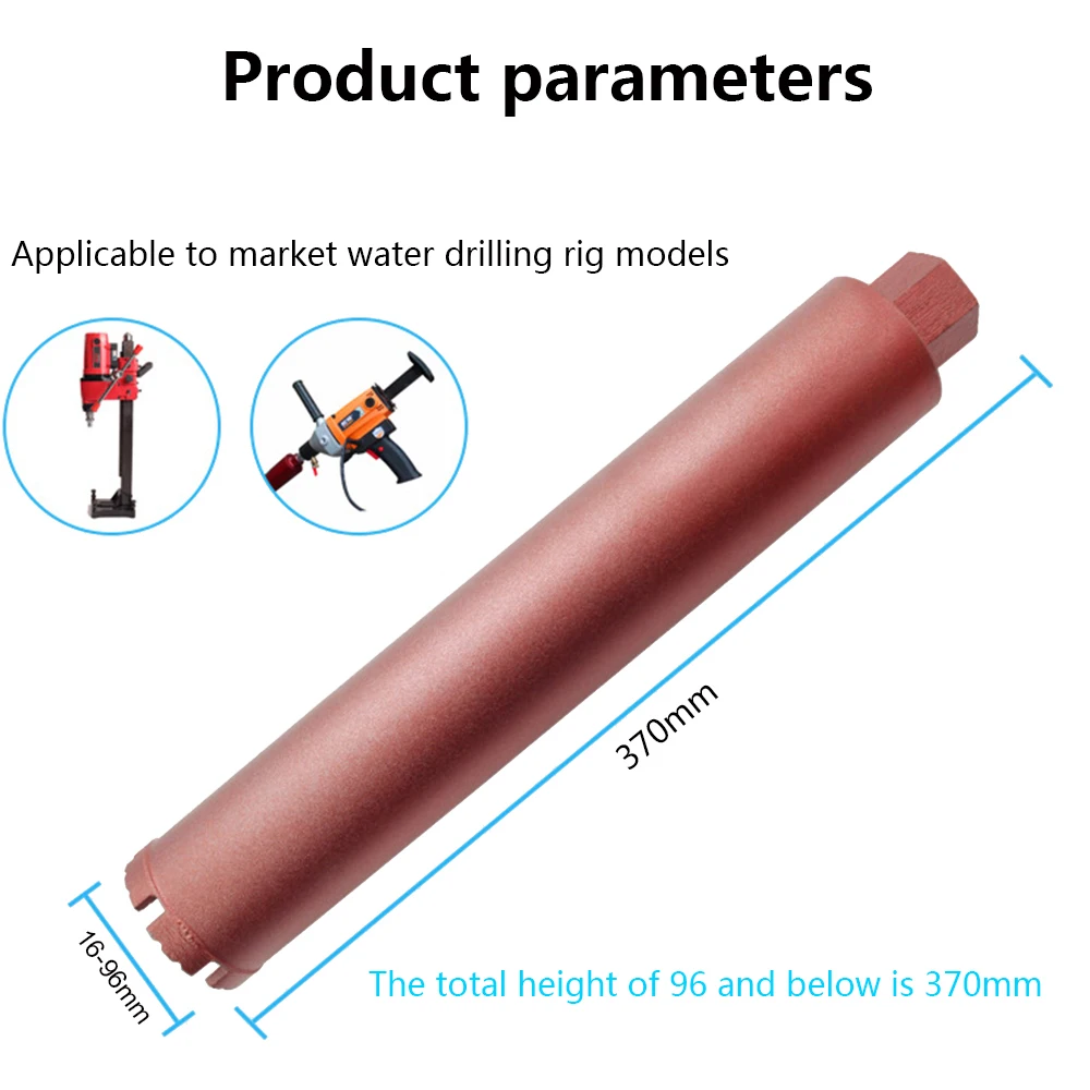 1PC zakres średnicy 16-400x370mm długość otwornica diamentowa Bit rdzeniowy głębokiego wiertła do wiercenia otworów na betonie/ściana z cegły