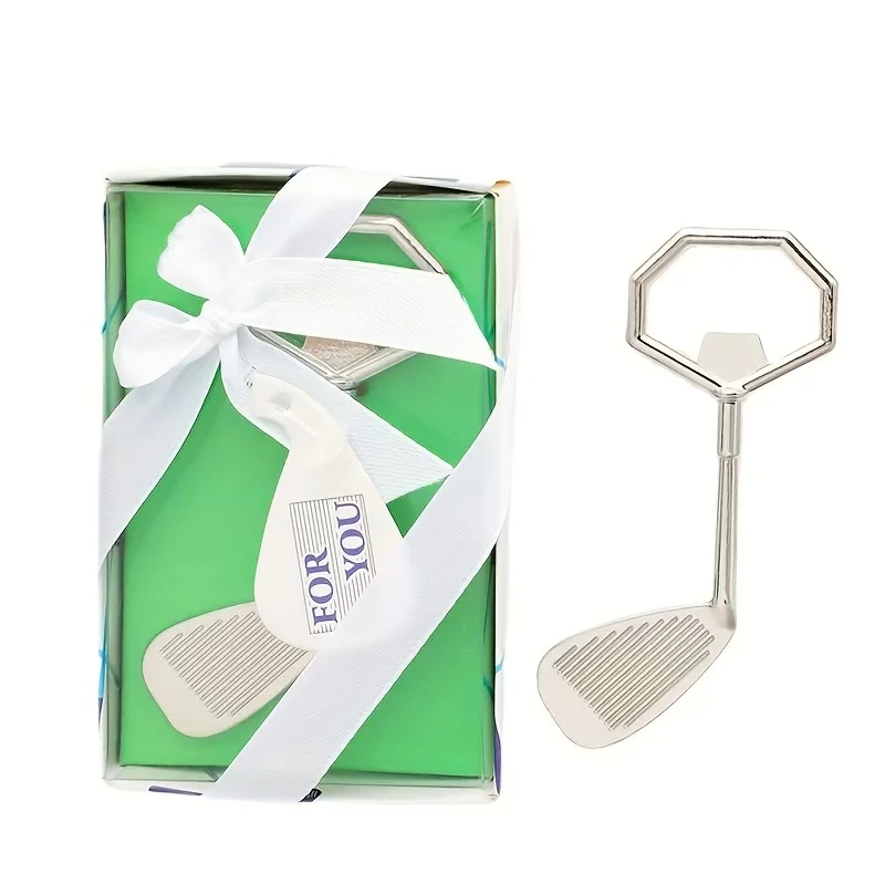 1pc Golf-shaped beer bottle opener, gift, packaged corkscrew tool, alloy rod decorative accessory