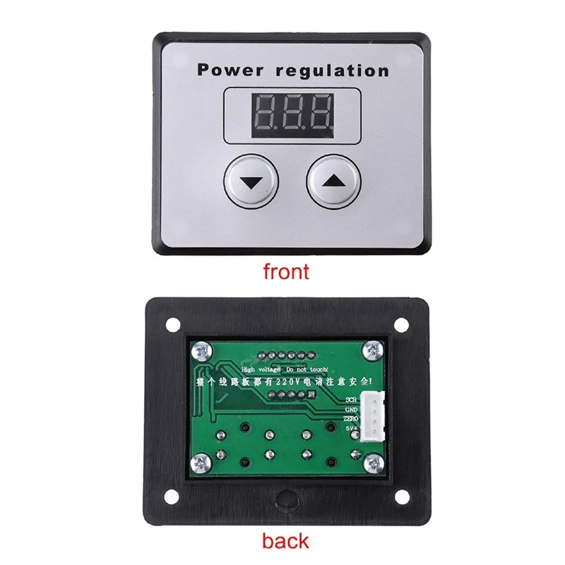 Imagem -02 - Dimmer Regulador de Tensão Scr Velocidade do Motor Elétrico Controlador de Temperatura Medidores Digitais para Aquecedor de Água 4000w 220v ac