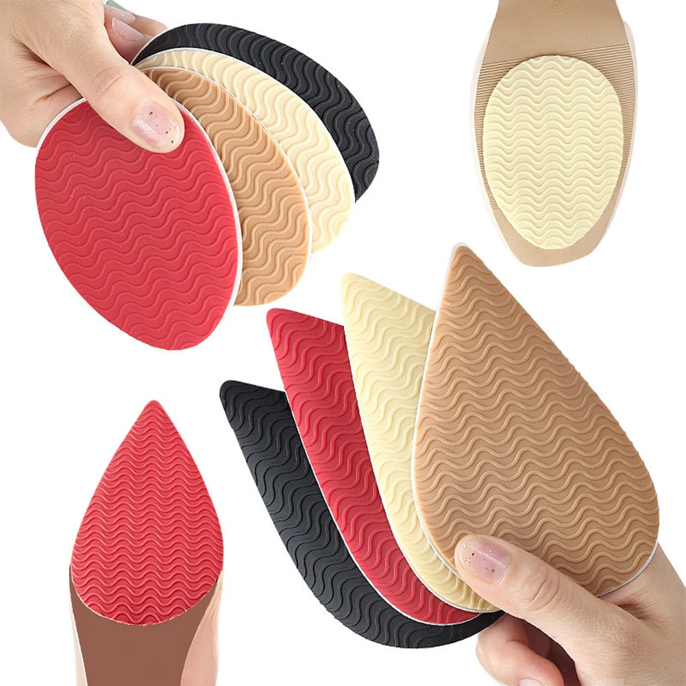 Non-Slip Wear-Resistant Shoes Mat Stickers Self-Adhesive Sole Protector High Heels Forefoot Sticker Silicone Rubber Soles Pads