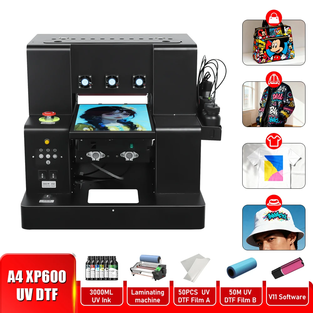 

A4 UV Printer XP600 Impresora A4 UV Flatbed Printers A4 UV DTF Sticker Printer A4 UV Printers For Mug Acrylic Bottle UV Printing