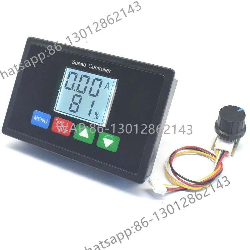 

Multi-function 10-55v DC Brush Motor Encoder Governor DC Motor Controller Overload Protection 12v 24v 36v 48v Adjustable Speed