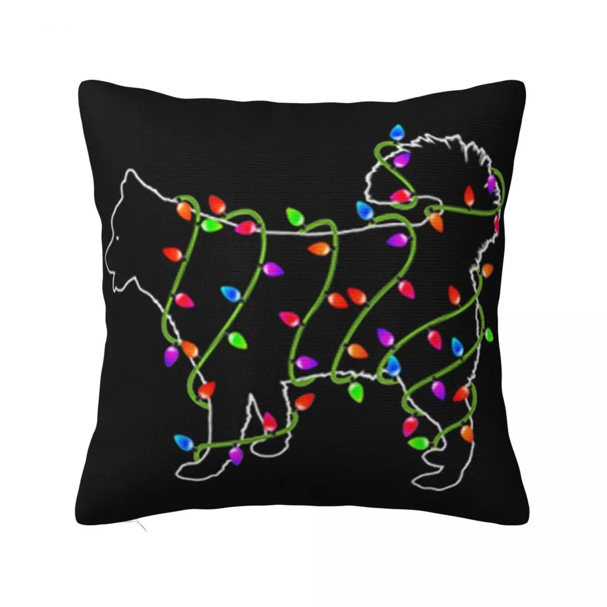 Premium Funny Husky Dog Christmas Tree Xmas Lights Pajama Gift More Size Humor Swag Pillow Case