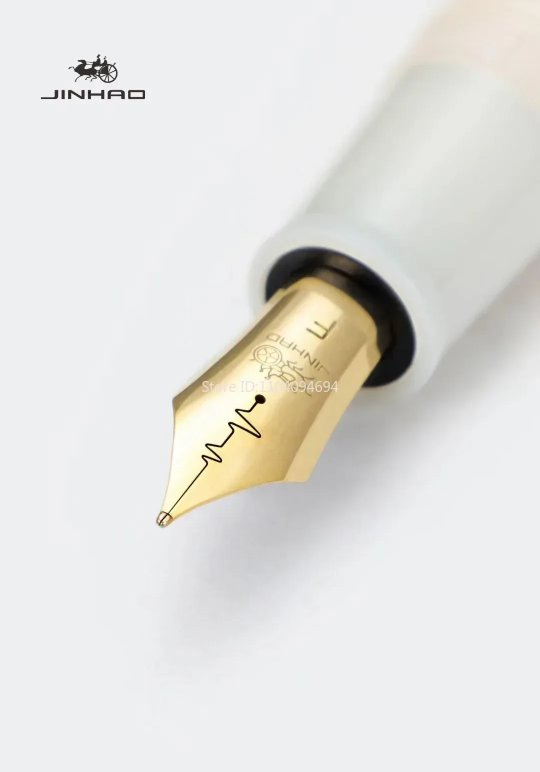 Heartbeat Nib! Jinhao 9019 Fountain Pen #8 Ivory Big Size Resin Office Writing Pen with Large Converter Writing Gift