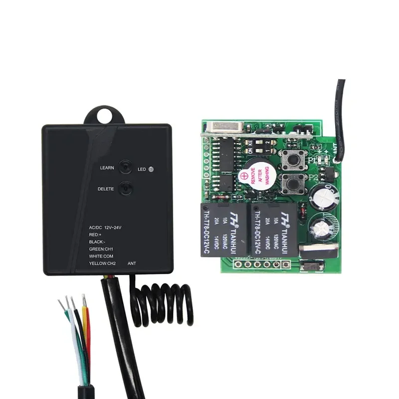Universal Wireless Remote Control Switch DC 12V 2 Relay RF Receiver Module