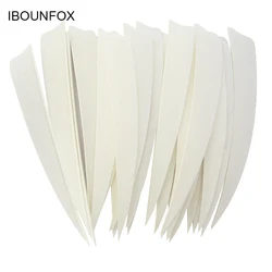 50Pcs White Arrow Feathers 2/3/4/5 Inch Turkey Feather Fletching Archery Feathers Fletches RW for DIY Hunting Bow Accessories