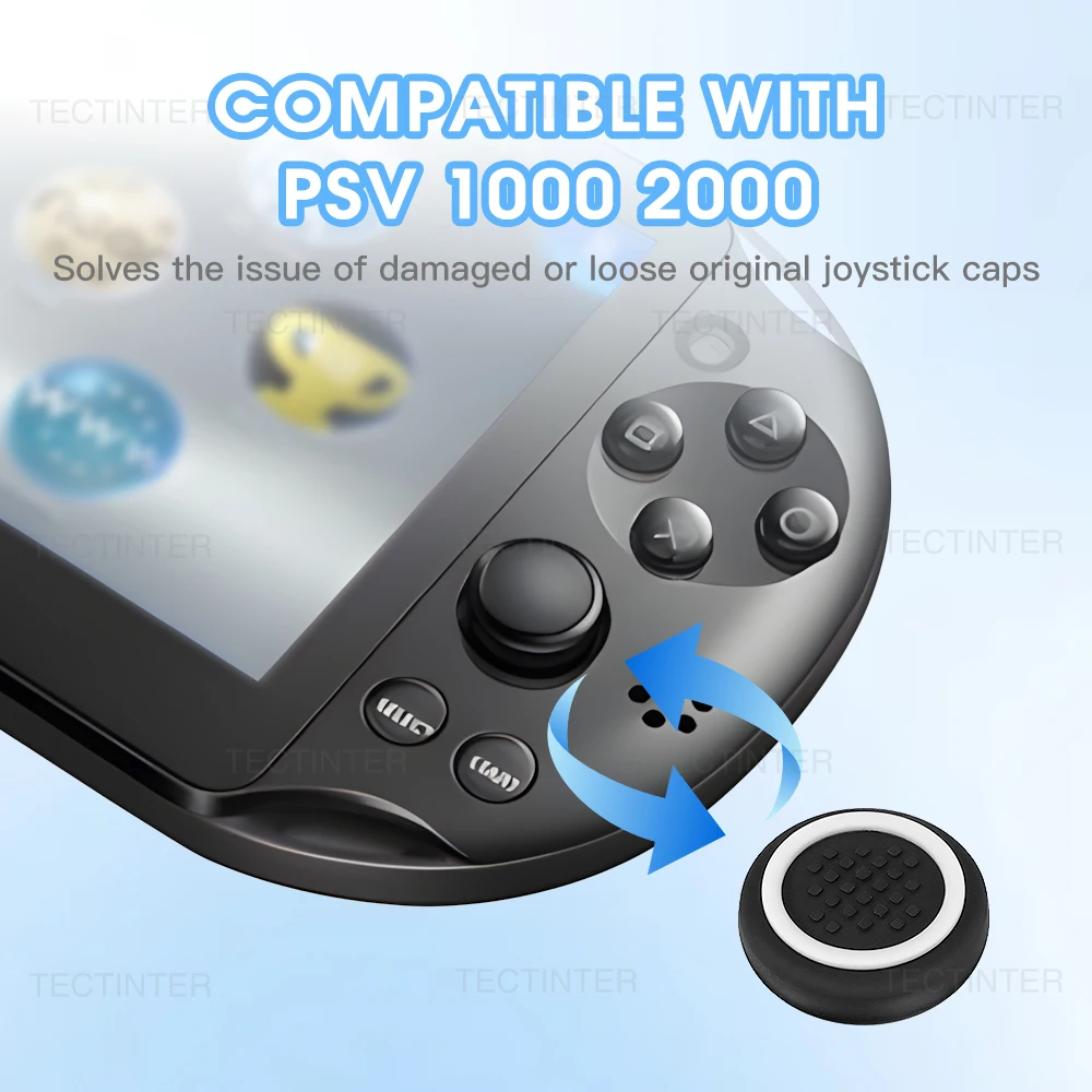 4 Uds. Tapas de agarre de silicona para mando de consola Sony Psvita PSV1000 y 2000 funda protectora accesorios de juego