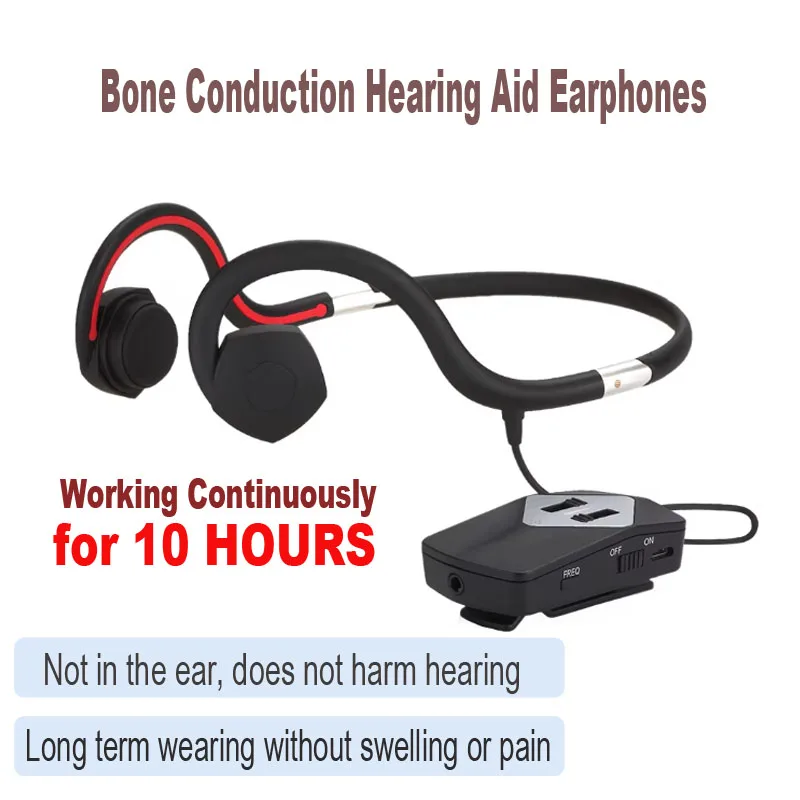 Bone Conduction Hearing Aid Earphones Do Not Fit The Ear To Watch TV Earphones Built-In Battery Hearing Aid Earphones