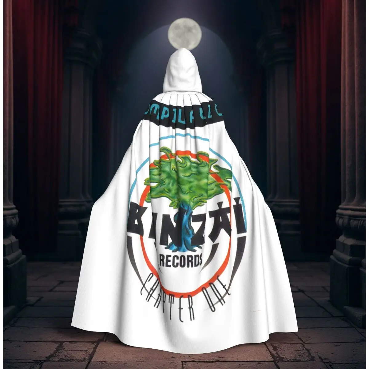 Capa Larga con Capucha de Bonzai Records, Disfraz Medieval de Bruja, Capa de Cosplay para Halloween, Unisex para Adultos