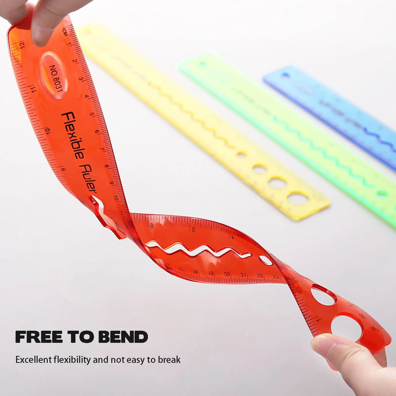 Multicolor Soft Flexible Ruler with Accurate And Long Lasting Prints Ruler Suitable for Teachers Designer Family