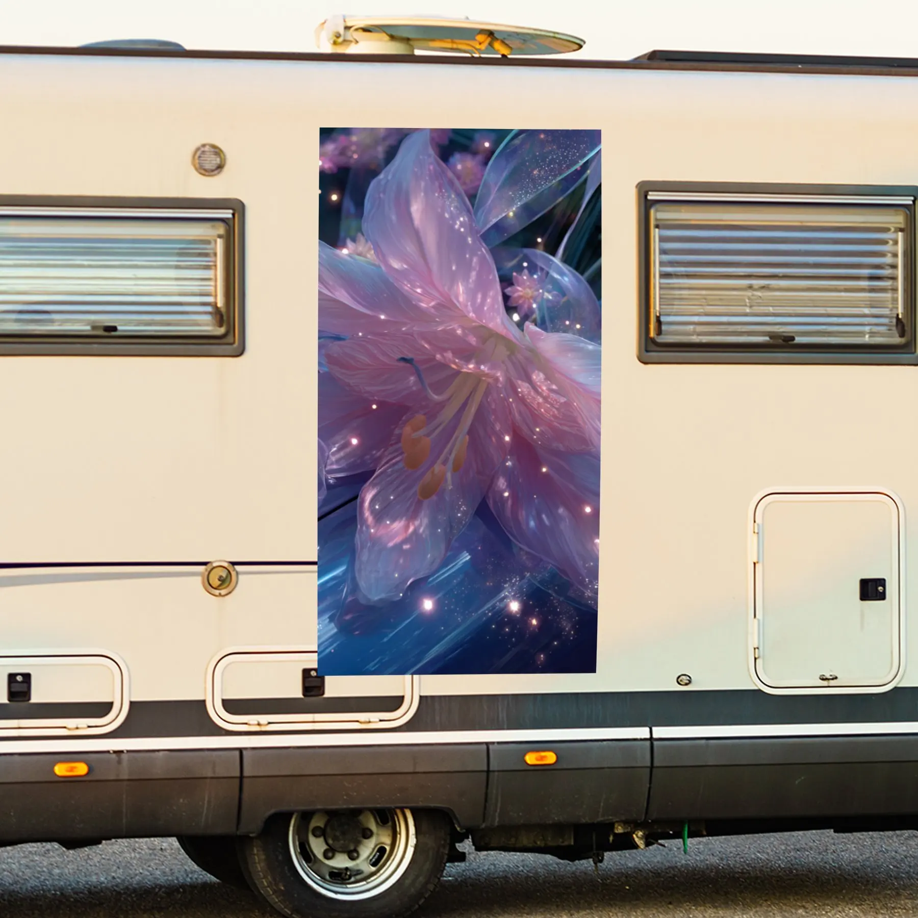 

Fantasy Lily - виниловая наклейка на заднюю часть автофургона, водонепроницаемые самоклеящиеся виниловые наклейки на хвост и бампер автомобиля, украшение - защита