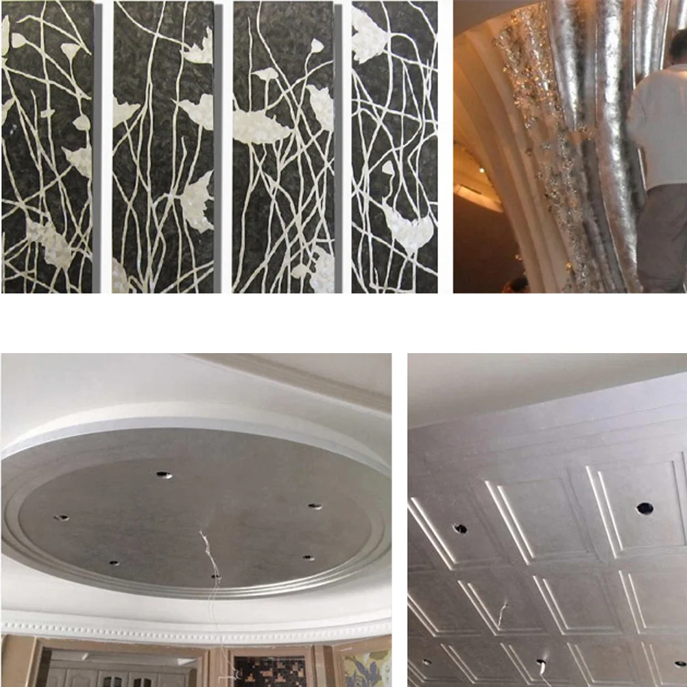 

100Pcs Silver Foil Paper Decorative Sheets 9x9cm Metal Imitation Gilding for Art Crafts DIY Home Decoration Craft Gold