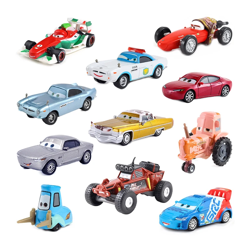 Diney Cars Pixar 1:55 Diecast Vehicle Metal Bodywork Alloy Material Kids Toy Anime Action Figure Lightning McQueen Birthday Gift