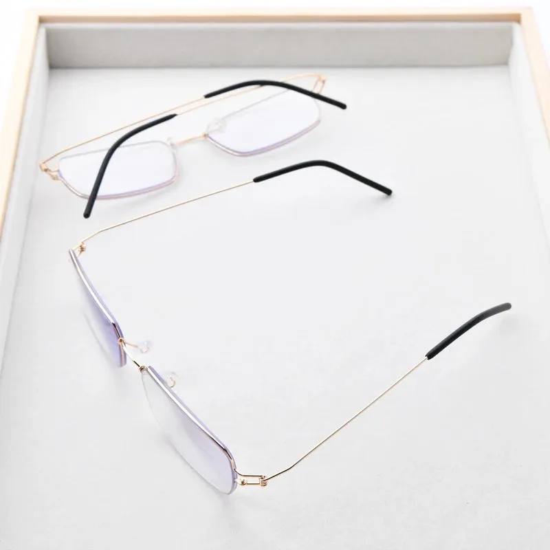 2026 Neue Dünne Anti-Blaulicht Titan-Lesebrille für Herren Flexible Business-Presbyopie Computerbrille +1,50 – Detail 5