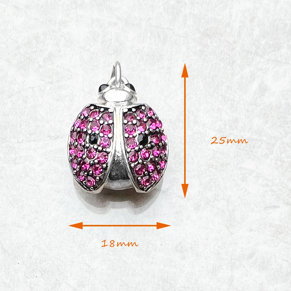 Pendants Red Wings Beetle Lady Bug Brand New Fashion Jewelry Europe 925 Sterling Silver Accessories Gift For Women