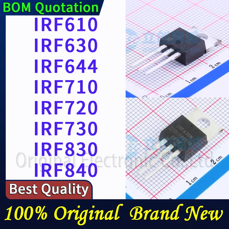 5pcs/lot IRF610 IRF630 IRF644 IRF710 IRF720 IRF730 IRF830 IRF840 In stock Original High quality