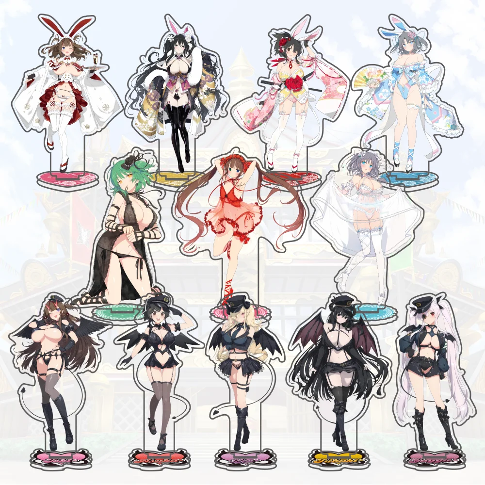 Senran Kagura Acrylic Stand keychain Figure Asuka Homura Yumi Anime Character Display Desktop Decor Action Model Toys Gift
