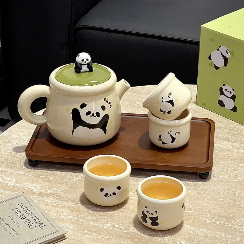 

Panda Water Cup Set, Exquisite Ceramic Tea Set, High-end Cup Set.