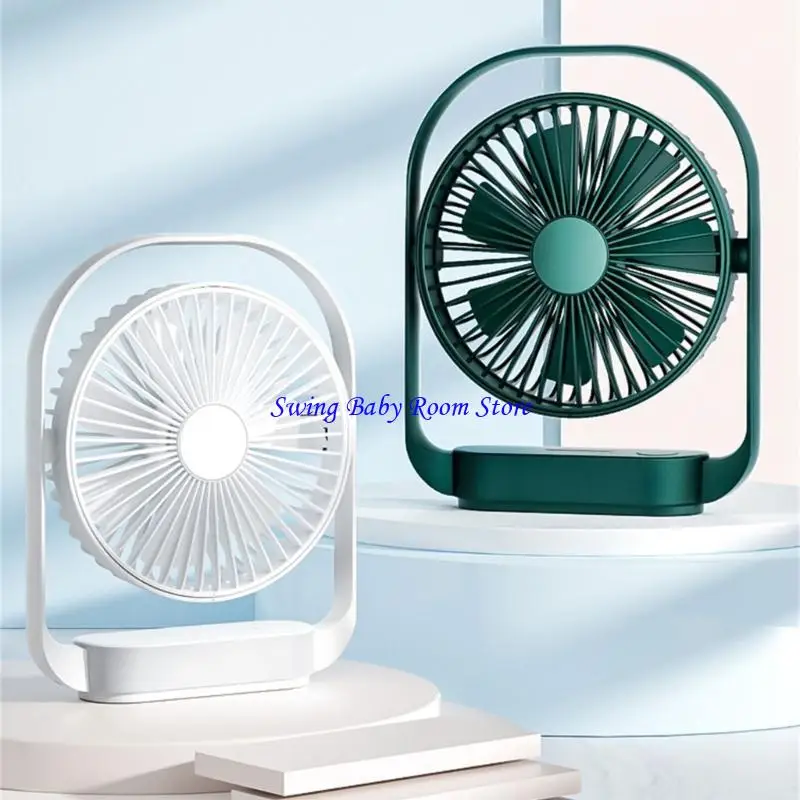 

K1AD 4 Speed ​​Mini Desk Fan Перезаряжаемый вентилятор мАч с портативным USB -вентилятором светодиодного света