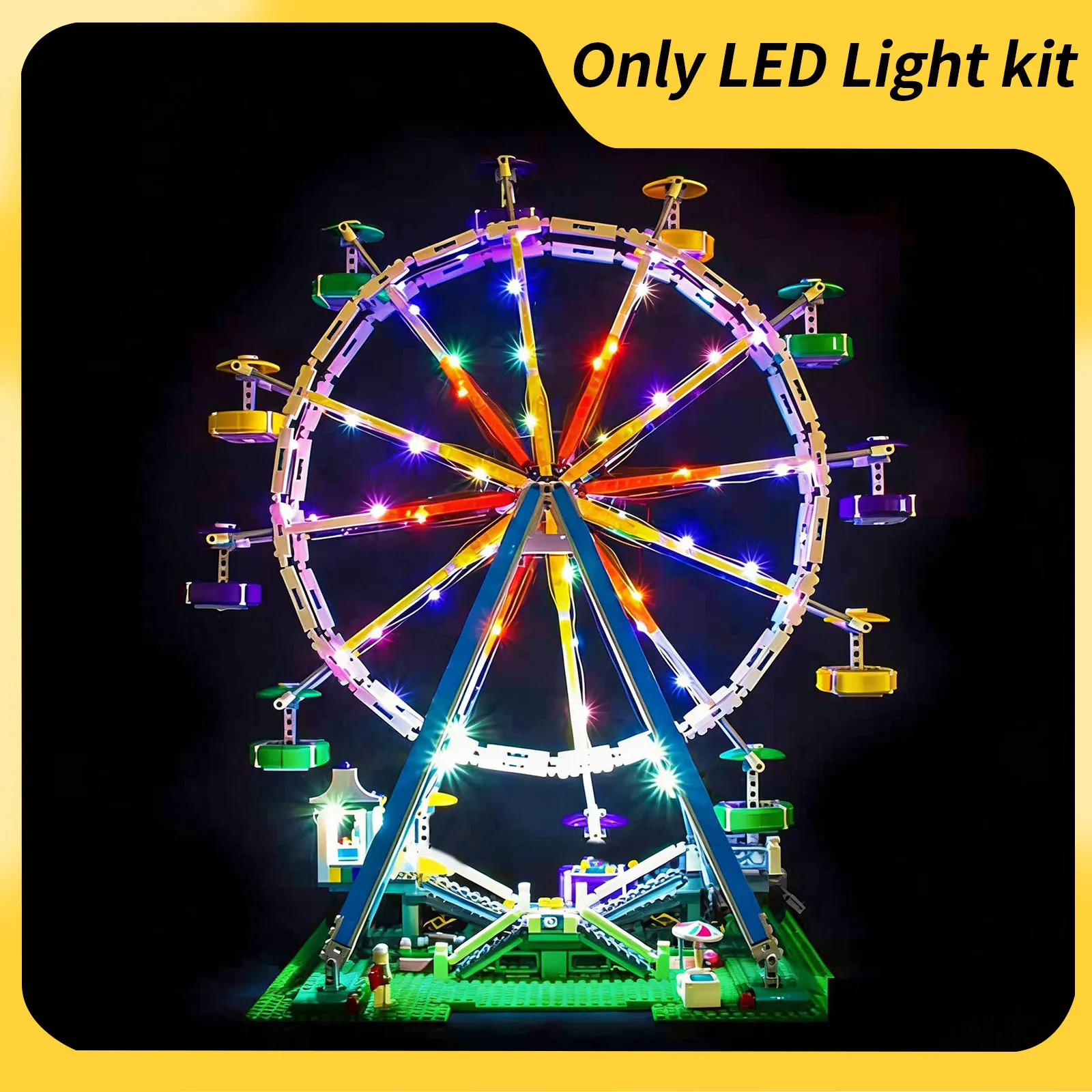 LYBMTWF LED Lighting Kit Compatible with Lego 10247 Ferris Wheel Building Blocks (NOT Include The Model Bricks)
