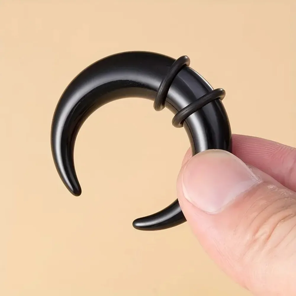 

2 шт. акриловые конусы для перегородки C-образной формы, комплект конусов для ушей Buffalo, растягивающиеся расширительные кольца для носовых ушных манометров, размер 14G-00G Y2K