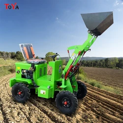 Farm Agricultural Battery Small Electric Loader Mini Wheel Loader Backhoe Tractor For Sales customized