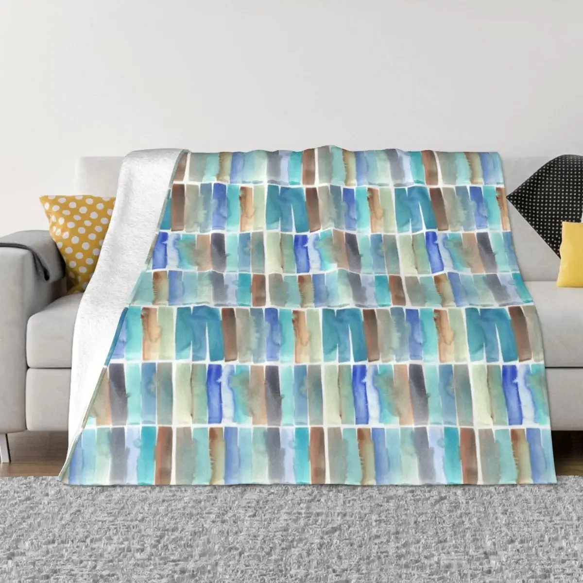 Eucalypt paling fence - turquoise Throw Blanket Extra Large Throw Tourist Stuffeds Blankets