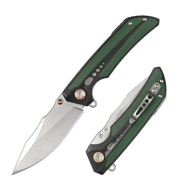 

Folding Pocket Survival Camping Knife Tactical Hunting D2/VG10 Blade G10 Handle Portable Utility Fruit Self-defense Tools Knives