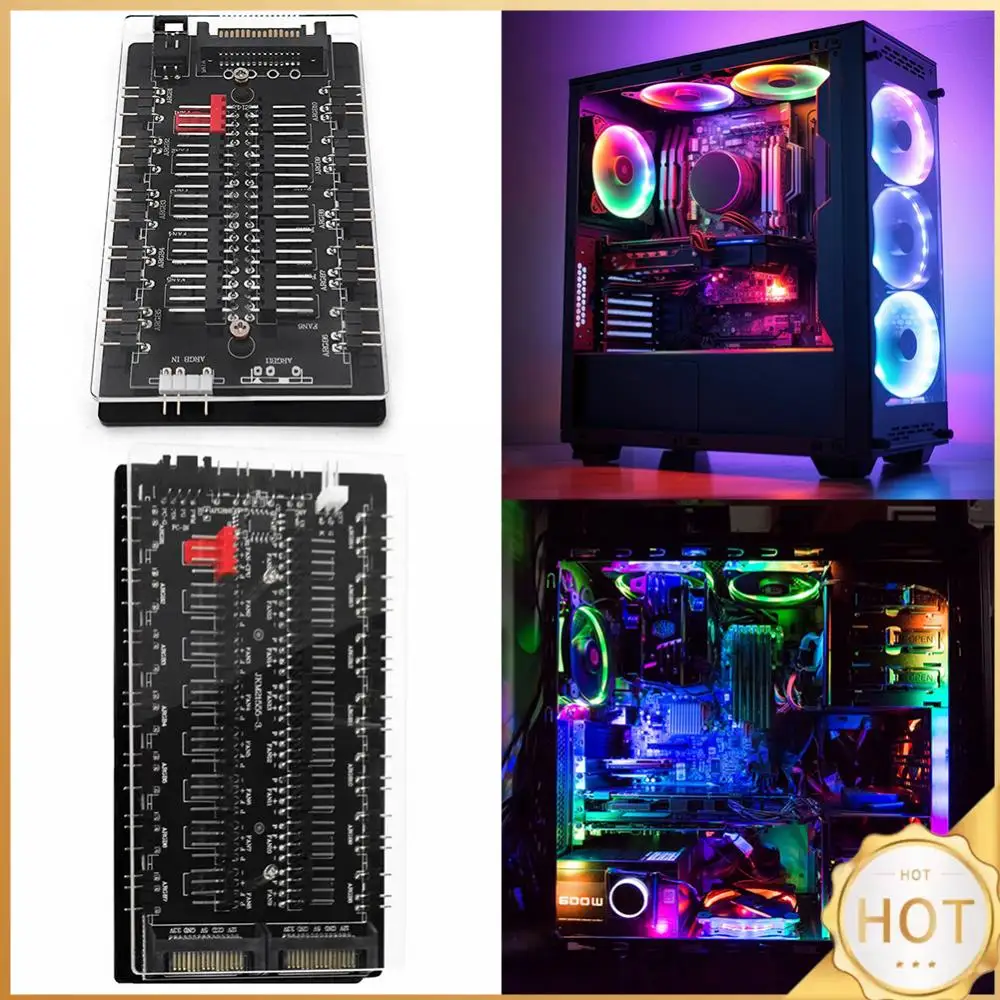 Divisor Multipuerto Cooler Master de 4 Pines PWM y 5V 3 Pines ARGB, Hub ARGB y PWM 2 en 1, Caja de Expansión, Controlador de Ventiladores