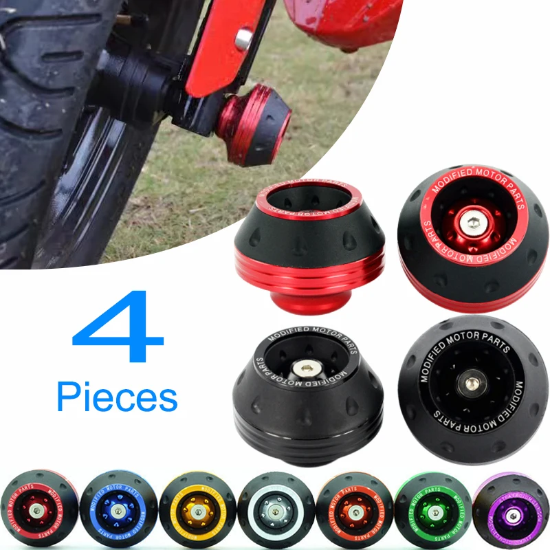 Almohadilla Universal para protección de ruedas de motocicleta, protectores contra choques de aleación para Motocross, copas deslizantes de horquilla delantera que caen