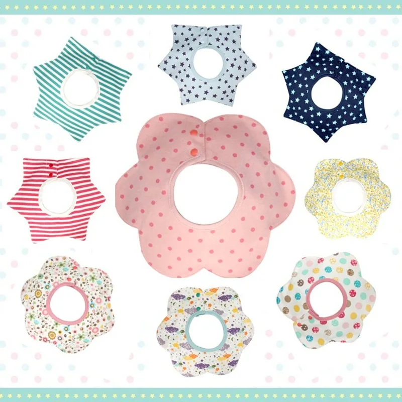 Baberos de alimentación absorbentes fuertes, pétalo de algodón giratorio de 360 grados para niños pequeños, paños para eructar de doble capa, babero de verano para recién nacidos