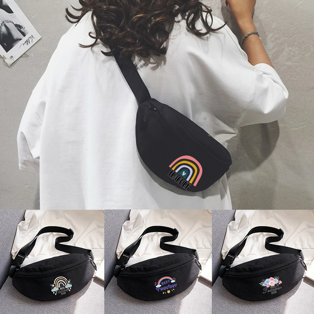 

Outdoor Activities Waist Packs Portable Commute Crossbody Bag Waist Bags Teacher Pattern Men Phone Bag Minimalist Storage Pocket