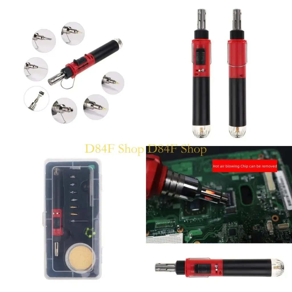 

D84F Portable Cordless Welding Micro Solder Torch Heat-Gun Interchangeable Pen Tips