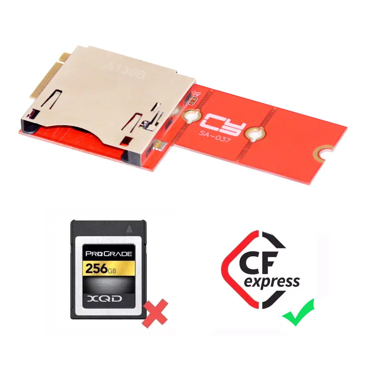 NGFF Port M.2 PCI-E Nvme To Cfexpress Riser Card Kamera CF-Express B-type Card PCIe Adapter Card Tipe B CFE Card Reader