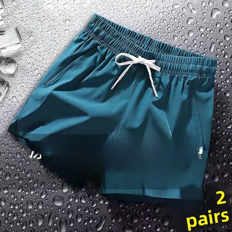 

Ice Silk Shorts Men's Summer New Style Three-Quarter Length Casual Thin Fitness Running Sport Quick Dry Four-Piece Pants