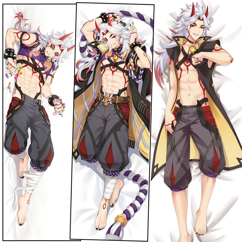 

Genshin Impact Dakimakura Arataki Itto Cosplay Character Pillowcase Anime Hugging Body Pillow Pillows Otaku Pilow Cover