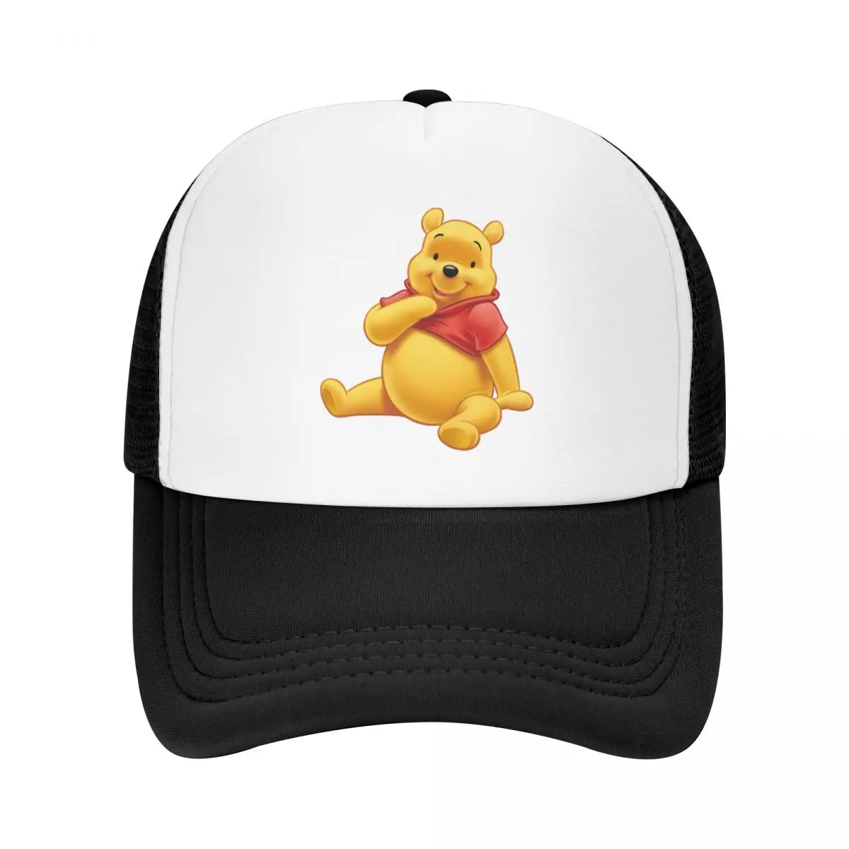 

Fashion Winnie The Pooh Baseball Cap for Men Women Breathable Cartoon Bear Trucker Hat Sun Protection