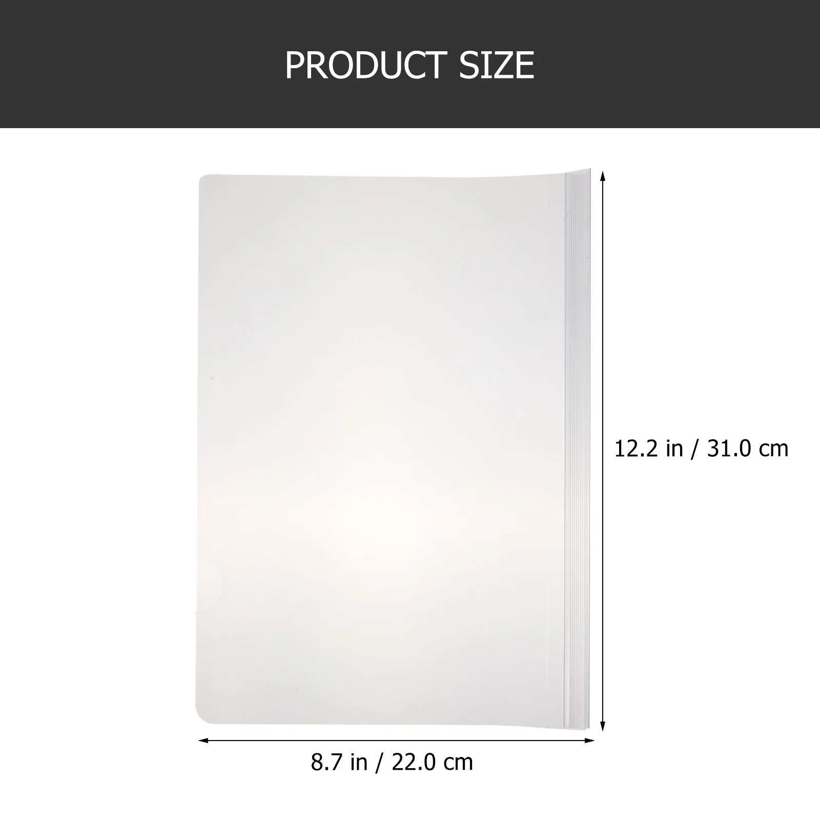 

10pcs Clear Report Covers Transparent File Organizers Paper File Folders Document Holders A4 Lightweight Easy Carry Office