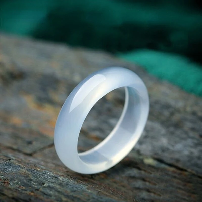 Natuurlijke Brazilië Chalcedoon Agaat Ring Hoge Ijs Jade Ring Ring Voor Vrouwen Mode Mode Sieraden Paar Ring Cadeau Ringen