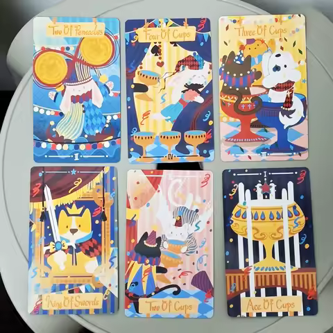 Dramagiac Tarot Deck 78 Pcs Rider Waite Style Tarot Cards Blue Edition Witchy Gift 10.3*6cm